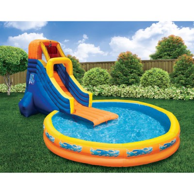 Banzai The Plunge Inflatable Water Slide and Pool   551093367